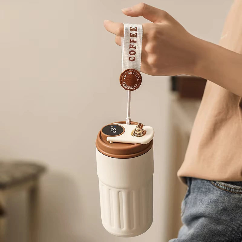 LED Smart Thermos Flask