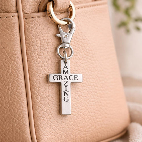 Amazing Grace Cross Clip On Charm
