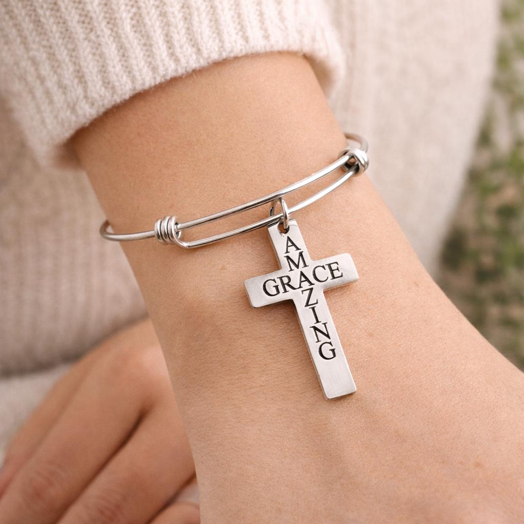 Isaiah 53:5 Engraved Scripture Bracelet